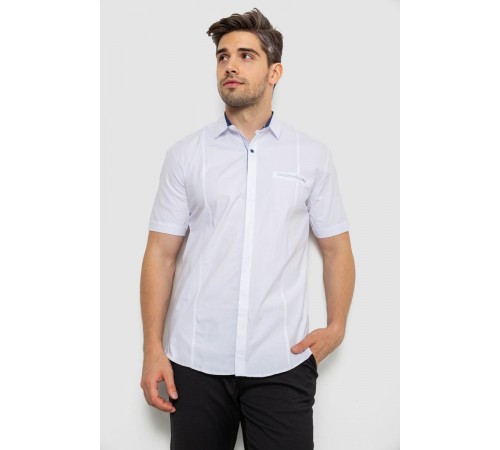 Мужская рубашка с принтом, цвет белый, 186R7108