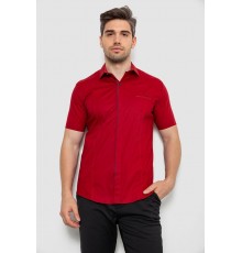 Мужская рубашка с принтом, цвет бордовый, 186R7108