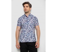 Рубашка мужская с коротким рукавом, цвет джинс, 214R582