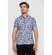 Сорочка чоловіча з короткими рукавами, колір джинс, 214R582 Сорочка чоловіча з короткими рукавами, колір джинс, 214R582