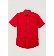 Рубашка мужская однотонная, цвет красный, 214R7005
