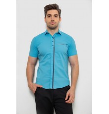 Рубашка мужская с принтом, цвет голубой, 214R7017