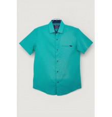 Рубашка мужская с принтом, цвет бирюзовый, 214R7124