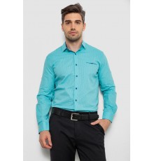 Рубашка мужская с принтом, цвет бирюзовый, 214R7170-1