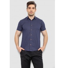 Рубашка мужская с принтом, цвет синий, 214R7330