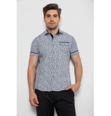 Рубашка мужская с коротким рукавом, цвет черный, 214RG601