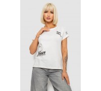 Футболка женская с принтом, цвет молочный, 244R1014