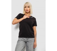 Футболка жіноча з принтом, колір чорний, 244R1043-5