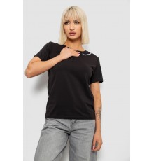 Футболка жіноча з принтом, колір чорний, 244R1043-5