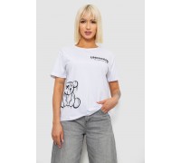 Футболка женская с принтом, цвет белый, 244R2001-5
