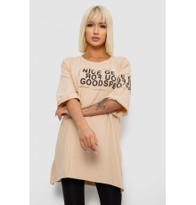 Футболка жіноча з принтом, колір бежевий, 244R2007