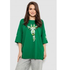 Футболка жіноча з принтом, колір зелений, 244R2012