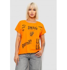 Футболка жіноча з принтом, колір помаранчевий, 244R2013-12