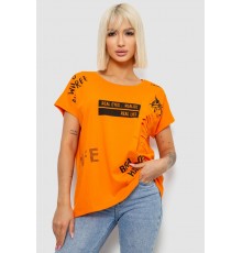 Футболка жіноча з принтом, колір помаранчевий, 244R2013-7