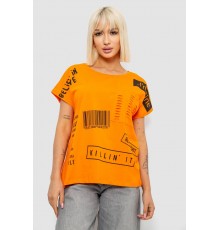 Футболка жіноча з принтом, колір помаранчевий, 244R2013-8