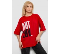 Футболка женская с принтом, цвет красный, 244R2015