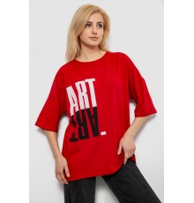 Футболка жіноча з принтом, колір червоний, 244R2015