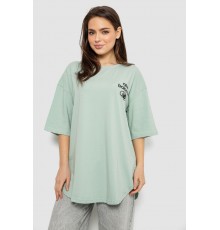 Футболка жіноча з принтом, колір світло-оливковий, 244R2030