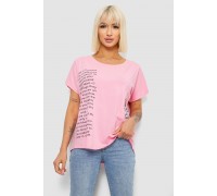 Футболка женская с принтом, цвет розовый, 244R2039