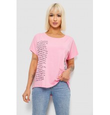 Футболка жіноча з принтом, колір рожевий, 244R2039