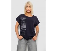 Футболка женская с принтом, цвет синий, 244R2039