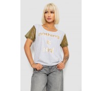 Футболка жіноча з принтом, колір сірий, 244R2047