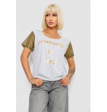 Футболка жіноча з принтом, колір сірий, 244R2047