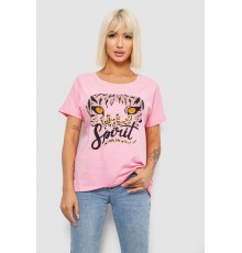 Футболка жіноча з принтом, колір рожевий, 244R2065