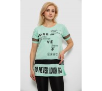 Футболка женская с принтом, цвет мятный, 244R2081