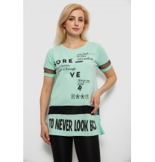 Футболка жіноча з принтом, колір м'ятний, 244R2081