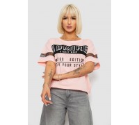 Футболка женская с принтом, цвет персиковый, 244R2153-5