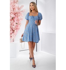 Сукня жіноча з принтом софт, колір блакитний, 257R811