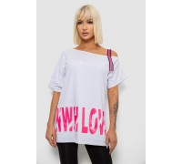 Футболка жіноча з принтом, колір білий, 244R2158