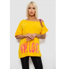 Футболка жіноча з принтом, колір жовтий, 244R2158