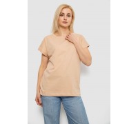 Футболка женская однотонная, цвет бежевый, 244R2300