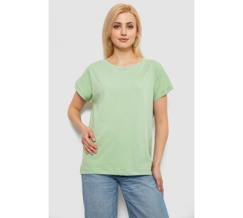 Футболка жіноча однотонна, колір оливковий, 244R2300