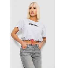 Футболка жіноча з принтом, колір сірий, 244R2306