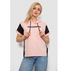 Футболка жіноча з принтом, колір персиковий, 244R2311-5