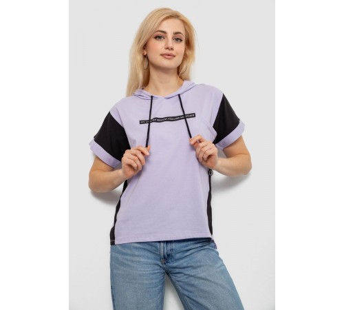 Футболка жіноча з принтом, колір бузковий, 244R2311-5