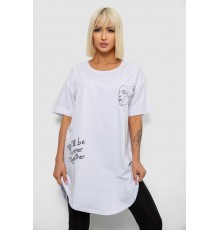 Футболка жіноча з принтом, колір білий, 244R2416