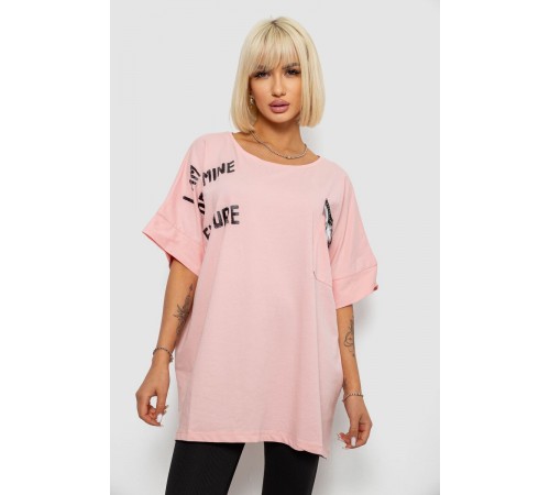 Футболка жіноча з принтом, колір рожевий, 244R2511