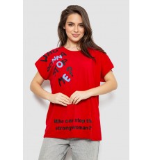 Футболка жіноча з принтом, колір червоний, 244R3001