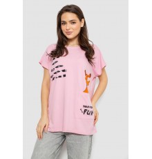 Футболка жіноча з принтом, колір рожевий, 244R3002