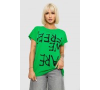 Футболка женская с принтом, цвет зеленый, 244R3003