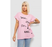 Футболка женская с принтом, цвет розовый, 244R3004