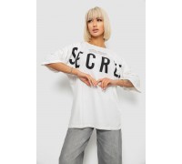 Футболка женская с принтом, цвет молочный, 244R3008-1