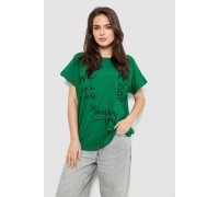 Футболка женская с принтом, цвет зеленый, 244R3011