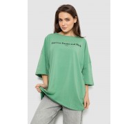 Футболка жіноча з принтом, колір оливковий, 244R3014