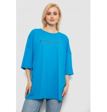 Футболка жіноча з принтом, колір бірюзовий, 244R3015