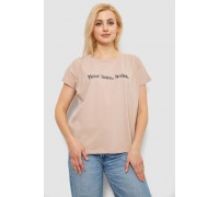 Футболка женская с принтом, цвет бежевый, 244R3016